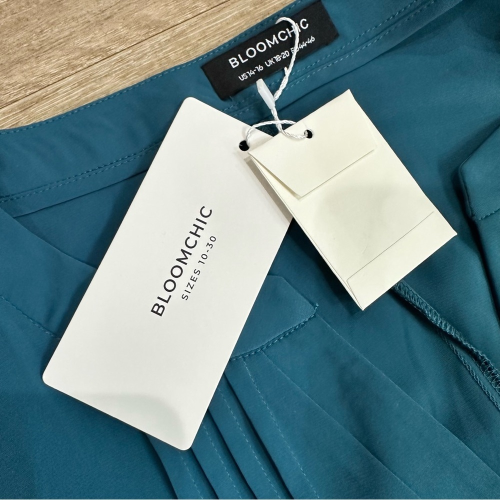 Bloomchic chiffon dress, Teal size 14-16 - Picture 4 of 6